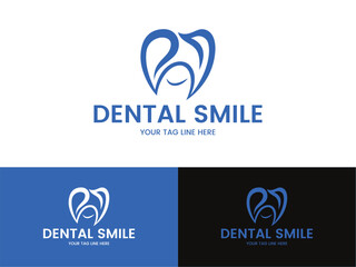 Dental Smile Logo Design, Professional Dentist Icon Design, Modern Smile Care Symbol