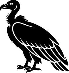 Vulture bird silhouette vector illustration