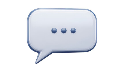 Message bubble with three dots icon isolated PNG with Transparent Background