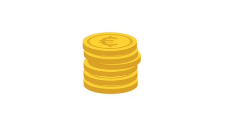 Stack of golden coins symbolizing wealth fortune and financial success vector