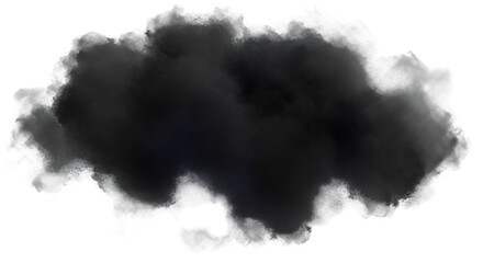 Dark ominous storm cloud illustration isolated PNG with Transparent Background