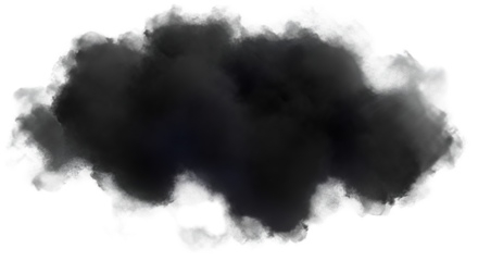 Dark ominous storm cloud illustration isolated PNG with Transparent Background