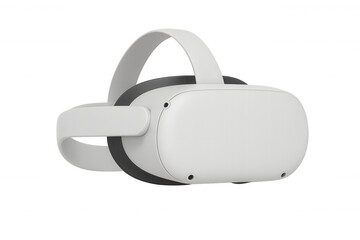 White vr headset isolated on transparent background, showcasing modern technology for immersive experiences