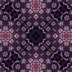 Seamless abstract pattern. Braided intricate pattern. Abstract kaleidoscope background.