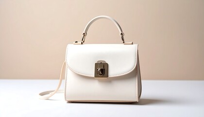 White Handbag Studio Shot