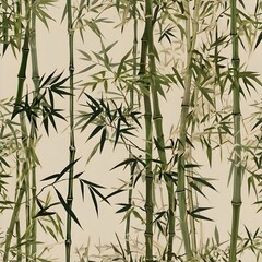 Seamless wallpaper pattern with banana leaves, monstera and palm leaves, vibrant green tropical theme, exotic and lively interior design texture,Generative Ai
