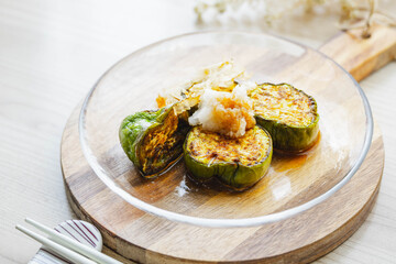 白長なすのおろしポン酢がけ