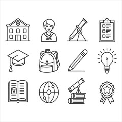 education icons set