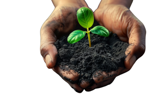 transparent Nurturing growth sustainable planting practices garden photography outdoor close-up environmental awareness - 1