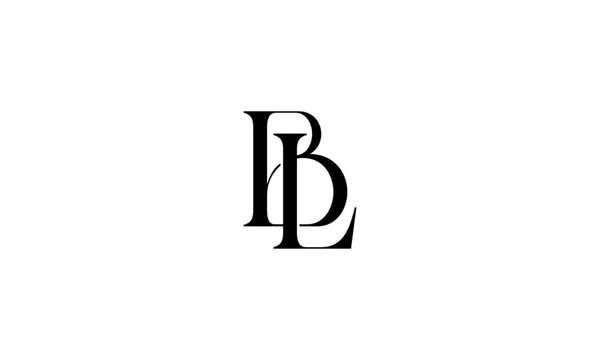 BL initial letters, monogram logo