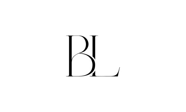 BL initial letters, monogram logo