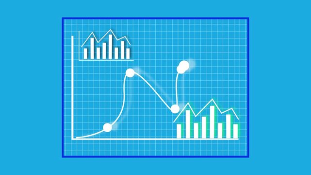 Business exponential growth chart animation data visualization financial progress abstract background motion graphics. Exponential growth chart animation business success. - Powered by Adobe