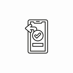 mobile payment success icon sign vector