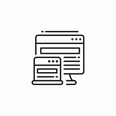 multi device connectivity icon sign vector