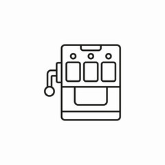 slot machine lever icon sign vector