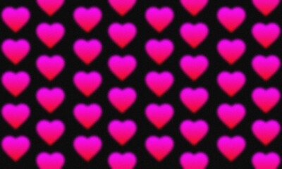 Colorful Gradient Heart Texture – Grainy Abstract Background with Pixelated Noise in Pink and Orange Tones. Ideal for Banner, Poster, Header Design, Copy Space
