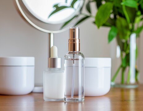 Beauty Product Bottle Mockup - AI Generated image