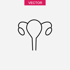 Gynecology icon simple vector isolated symbol vector linear illustration for web and app..eps
