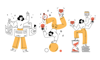 Dynamic and Engaging Illustrations that Represent Personal Growth along with Creativity