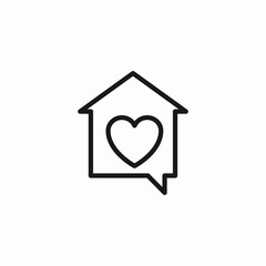 home love care icon sign vector