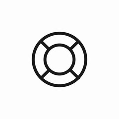 lifesaver buoy rescue icon sign vector