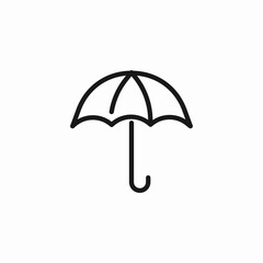open umbrella rain icon sign vector