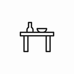 small side table icon sign vector