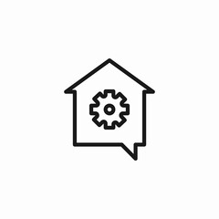 smart home settings icon sign vector