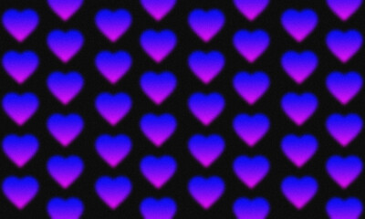 Colorful Gradient Heart Texture – Grainy Abstract Background with Pixelated Noise in Blue and Pink Tones. Ideal for Banner, Poster, Header Design, Copy Space