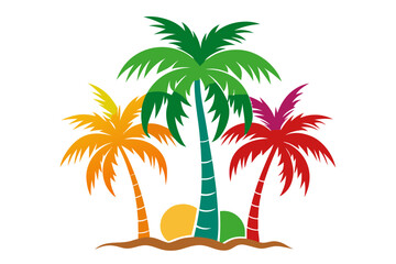 vector illustration of palm trees