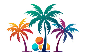 vector illustration of a tropical island