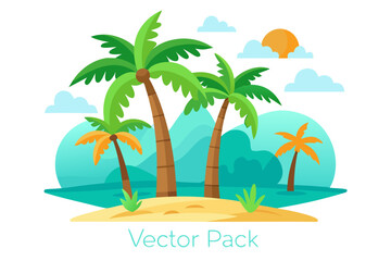 palm trees on the beach