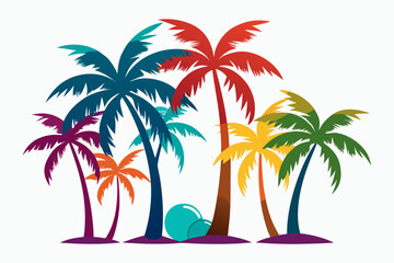tropical palm trees