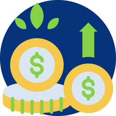 Money grow icon for business opportunities, business, website, application, printing, document, poster design, etc