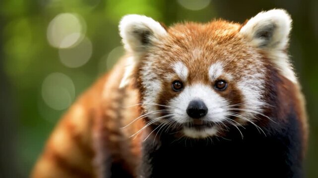 Red Panda Focus-Stacked Eye Contact with Ringed Tail