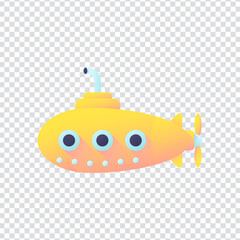 Submarine Icon for Underwater Exploration