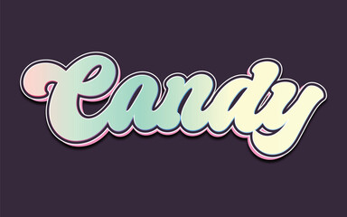 candy pink color 3dtext effect design