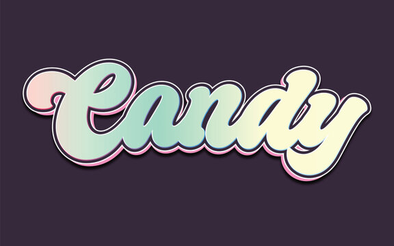 candy pink color 3dtext effect design