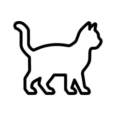 Cat outline silhouette with transparent background