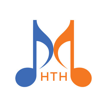 HTH Music Company logo. HTH Company logo design for Musical Note and business. HTH Entertainment Branding best icon.
