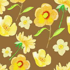 seamless pattern with flowers