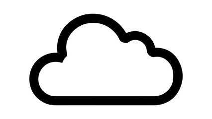 Cloud icon with transparent background