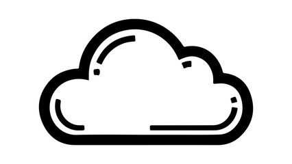 Cloud icon with transparent background
