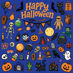Helloween attribute vector pack