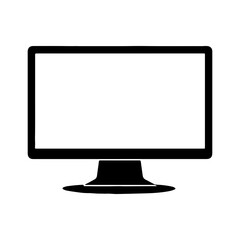 Computer monitor icon with transparent background