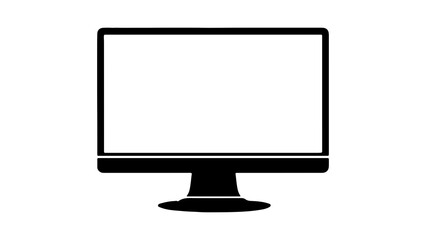 Computer monitor icon with transparent background