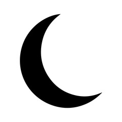 Crescent moon with transparent background