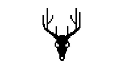 Deer skull with transparent background