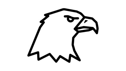 Eagle head portrait with transparent background