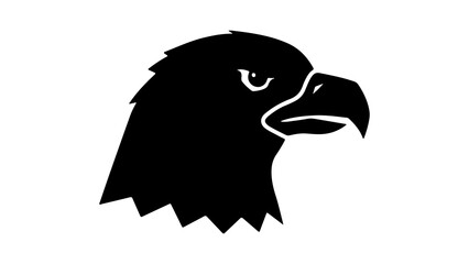 Eagle head profile with transparent background